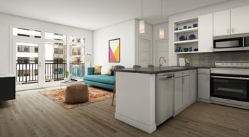 Living room come kitchen view